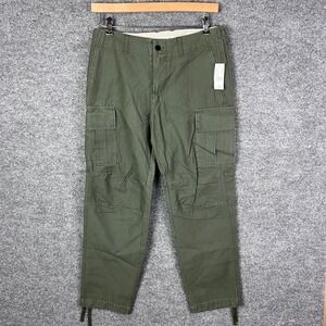 PacSun Olive Green Cargo Pants Mens Size 31x30 Straight Leg Casual Trousers